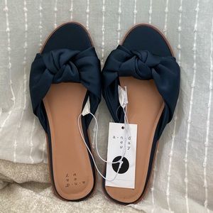 Navy sandals